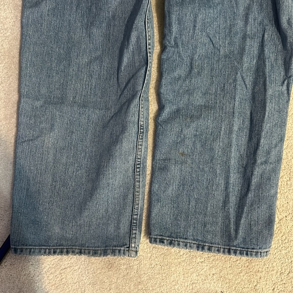 Vintage Tommy Hilfiger Mens 34x32 Baggy Wide Leg Denim Jeans Blue - Picture 8 of 9